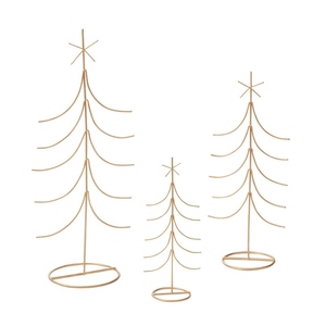 Sleek design Gold coated Metal Christmas <b>Tree</b> Scandinavian Christmas Decor Minimalist Christmas <b>Tree</b> Modern Holiday Decoration - Product Image 1