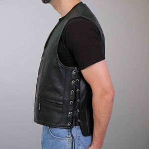 Custom Genuine Cowhide <b>Leather</b> Viking Skull Sublimated Liner Motorcycle <b>Vest</b> for <b>Men</b> Biker Club Riding <b>Leather</b> Waistcoat - Product Image 1