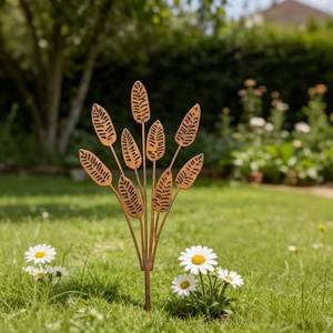 Nouveau style de piquet de jardin en métal, décoration de jardin extérieure, forme de fleur en fer rustique pour la cour et la terrasse - Product Image 5