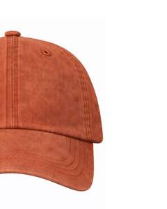 Casquette de baseball en coton délavé orange rouille, unie, ajustable, unisexe, décontractée, respirante, confortable, qualité supérieure - Product Image 4