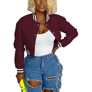 Premium Womens Letterman Jacket Cropped Varsity Manufacturer USA - Product Image 1