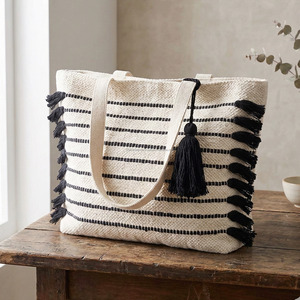 Bolso de Mano Tejido a Mano Estilo Boho Chic, Correa Resistente y Sostenible, Bolsos Boho para Salidas Diarias, Bolso para Ropa Estilo Boho - Product Image 2