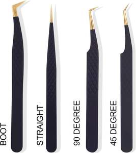 Pinzas para Pestañas de Acero Inoxidable Estilo Japonés, Logotipo Personalizado, Antiestáticas, Diseño Duradero, Agarre Perfecto, Punta Suave para Pestañas - Product Image 1