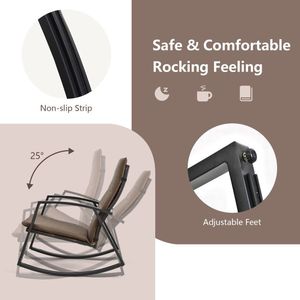 Set di 3 Pezzi di Mobili a Dondolo in Rattan per Patio - Product Image 5