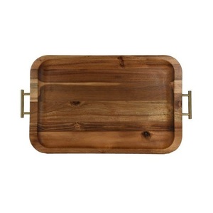 Wooden Handmade Modern Luxury Rectangle Eco-Friendly Serving Tray for Dining Table Kitchen <b>Breakfast</b> Coffee Tea Living Room Home - Product Image 3