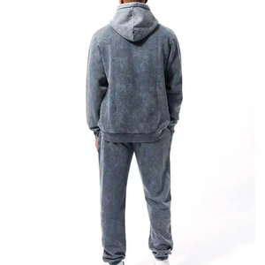 Sudadera con Capucha Lisa de Corte Regular, Fabricada en Fábrica, de Felpa, con Lavado Ácido, Estilo Básico Urbano para Hombre - Product Image 2