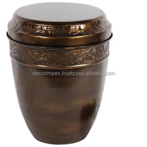 Urnes crématoires en aluminium bleu tendance avec une belle gravure à la main conçue urne funéraire - Product Image 5