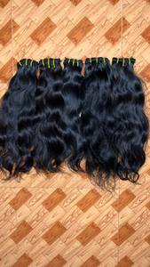 Extensiones de Cabello Natural Indio Remy Virgen, Tejido a Máquina, Ondulado Suelto, 18 Pulgadas, Cabello Humano Adecuado para Peinado - Product Image 1