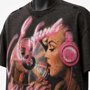 Camiseta Extra Grande Personalizada para Hombre, Estilo Vintage, Lavado Ácido, Algodón, Ropa Casual Urbana - Product Image 6