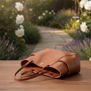 Bolso Tote de Cuero Casual para Mujer con Cierre de Cremallera, Gran Capacidad, Impermeable, Portátil, para Uso en la Oficina - Product Image 3