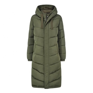 Chaqueta Acolchada Larga y Gruesa para Mujer, con Capucha y Bolsillos, Parka de Invierno - Product Image 1