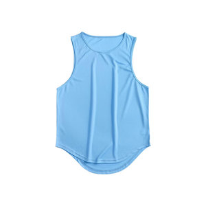 Vente en gros Débardeur sans manches pour hommes Vêtements de fitness tricotés respirants et décontractés Logo personnalisé sur polyester fin pour la musculation - Product Image 1