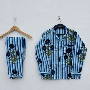 Unisex Cozy Cotton <b>Summer</b> <b>Pyjama</b> Suit Women's Sweet Style Animal Print Long Sleepwear Daily Wear Breathable Eco-Friendly - Product Image 3