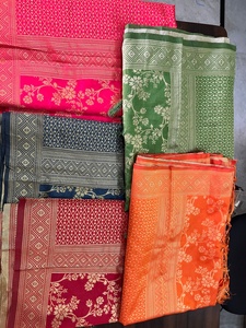 Banarasi <b>Silk</b> Dupatta <b>Scarves</b> Indian Jaipuri Heavy Dupatta Rajasthani <b>Silk</b> Dupatta for Wedding Favor - Product Image 3