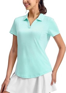 เสื้อเชิ้ตผู้หญิงสั่งทำพิเศษ ระบายอากาศได้ดี แห้งเร็ว แขนครึ่งตัว สีพื้น ผ้าคอตตอนปิเก้ ปักโลโก้ แฟชั่นลำลอง - Product Image 6