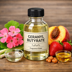 Geranil Butirato al por Mayor, Saborizante y Fragancia de Alta Pureza, Grado Industrial para Aplicaciones en Perfumes y Alimentos - Product Image 1