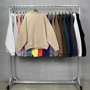 เสื้อฮู้ดบุซับในแบบลำลองสำหรับผู้ชายไซส์ใหญ่ ตัดเย็บตามสั่ง ปักลาย หนานุ่ม ทรงปกติ สีพื้น ผ้าเฟรนช์เทอร์รี่ถัก - Product Image 2