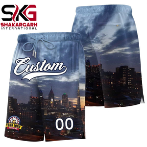 Shorts de basketball en mesh personnalisés à séchage rapide, respirants, pour l'entraînement sportif et la gym, avec cordon de serrage et poches - Product Image 2