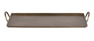 Plateau de service élégant en aluminium martelé au design raffiné, couleur vintage, pour la maison, l'hôtel et la cuisine - Product Image 5