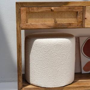 Console en bois à 2 tiroirs Vandana Sierra Flux Rattan, meuble d'appoint moderne en rotin naturel tressé - Product Image 5