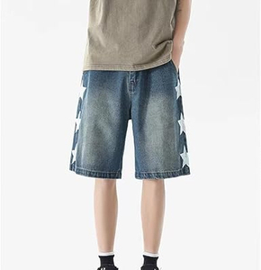 <b>Men's</b> Shorts Denim <b>Jeans</b> Pants Vintage Streetwear Baggy <b>Jeans</b> Shorts <b>For</b> <b>Men</b> Breathable Woven Mid Spring Summer Shorts - Product Image 3