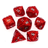 Ensemble de dés en métal massif pour D&D, 7 pièces, dés polyédriques avec placage irisé pour les jeux de rôle sur table Dungeons and Dragons