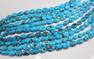 Cuentas de Turquesa de la Mina del Príncipe Egipcio, Cuentas de Piedras Preciosas Naturales de Forma Ovalada para la Fabricación de Joyas - Product Image 2
