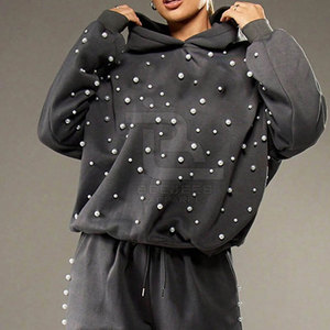 Hoodies Femme en Coton 100% avec Strass, Service OEM, Vente en Gros, Prix Abordable, Meilleures Ventes - Product Image 5