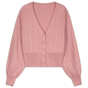 Suéter de Mujer para Hermandades Universitarias, Nuevo Estilo, Moda, Tejido Grueso, Cárdigan Personalizado, Venta al por Mayor, Otoño Invierno - Product Image 6