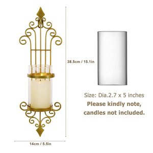 Iron Wall Candle Holders Decorative Wall Mounted Candle <b>Sconces</b> for Elegant Home Decor - Product Image 5