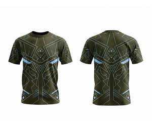 Usine de t-shirts en sublimation OEM ODM, prix de gros, fournisseur de vêtements de fitness |   Tailles pour hommes, femmes et jeunes |   Léger et à séchage rapide - Product Image 5