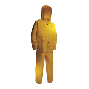 Combinaison de pluie unisexe adulte en polyester imperméable jaune à manches longues, toutes saisons, couleur et design personnalisés, impression numérique, tissu 140g - Product Image 1