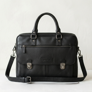 Wholesale 16 Inch Leather <b>Laptop</b> Messenger Bag Zipper Business Office Executive Briefcase OEM Custom Logo Manufacturer - Product Image 1