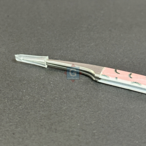 Pinzas para pestañas rosas de acero inoxidable con punta de precisión y superficie lisa para extensión de pestañas - Product Image 5