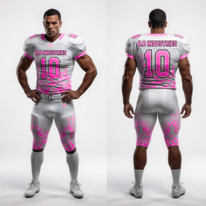 Nouvel ensemble maillot et pantalon de football américain pour jeunes, design moderne, confortable et respirant en polyester - Product Image 6