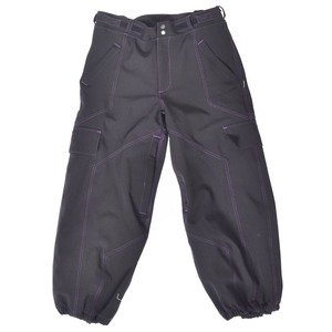 Men's Waterproof Ski Pants Black Polyester Gore-<b>Tex</b> Cargo Style Snowboarding Trousers Button Closure Adult Outdoor Wear - Product Image 1