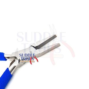 130mm Flat Nose Pliers Serrated Toothed <b>Jaws</b> Plier Hair Extension Optician Optical Jewelry Jewellery <b>Watches</b> Watchmaking Tools - Product Image 2
