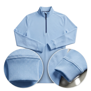 Sudadera con Cierre de Cremallera de 1/4 para Hombre, 100% Poliéster, Personalizada, Manga Larga, para Ropa Deportiva, Ropa Urbana, Ecológica, Básica, Mezcla de Algodón - Product Image 5