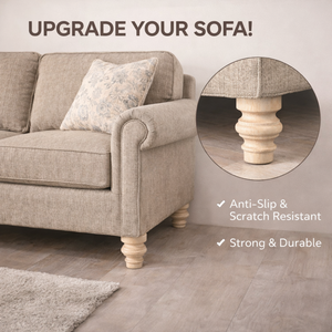 Pieds de meubles décoratifs en bois massif tourné pour canapé et chaise - Qualité supérieure, robustes et résistants pour salon et appartement, OEM - Product Image 2