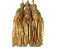 Pampilles dorées de meilleure qualité, vente en gros, pampilles décoratives, franges pour uniformes - Product Image 2