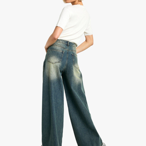 Fabricant de pantalons en jean pour femmes, OEM ODM, prix d'usine personnalisé, qualité supérieure, vêtements confortables et tendance - Product Image 3