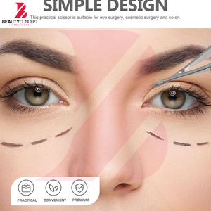 Ciseaux de beauté à ressort 2026 en acier inoxydable à lame de précision pour soins des ongles et couture, avec poignée antidérapante à action de ressort 4.5 - Product Image 4