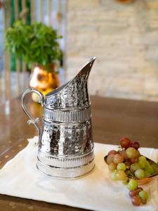 Vintage Stainless Steel Pitcher Hammered Finish 7-9.9 In Durable Party <b>Drink</b> <b>Jug</b> Metal Water <b>Jug</b> - Product Image 5