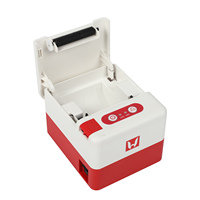 Printer Thermal Bill POS Red Shell Color P20 Mini 2-inci 58mm dengan USB+BT Hitam Putih 203 DPI Dukungan Barcode Tersedia