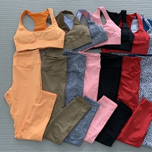 Ensemble de sport vintage uni pour femme, débardeur de yoga et leggings taille haute, respirant et à séchage rapide, tenue de gym 2 pièces - Product Image 5