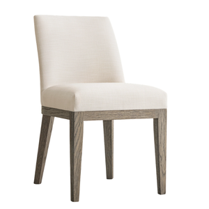 Silla de Comedor Tapizada, Asiento y Respaldo Color Marfil, Estructura de Madera Resistente con Diseño de Patas Cónicas - Product Image 1