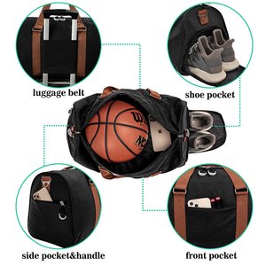 Large Capacity Custom OEM Travel Trip Gym Yoga Gym <b>Bags</b> with Shoe Compartment Weekender Travel Gym <b>Bag</b> Casual Nylon Fitness <b>Bag</b> - Product Image 3