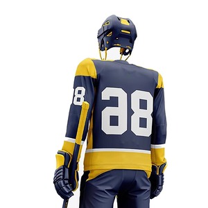 Latest OEM Custom Premium Quality Unisex Printed Ice Hockey Uniform Sets 100% Polyester Quick Dry Breathable Custom Team Name - Product Image 5
