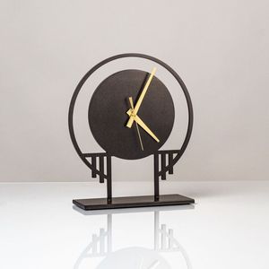 Modern Minimalist Wooden Wall <b>Clock</b> Metal Ring Silent Quartz Home Decoration <b>Clock</b> - Product Image 6