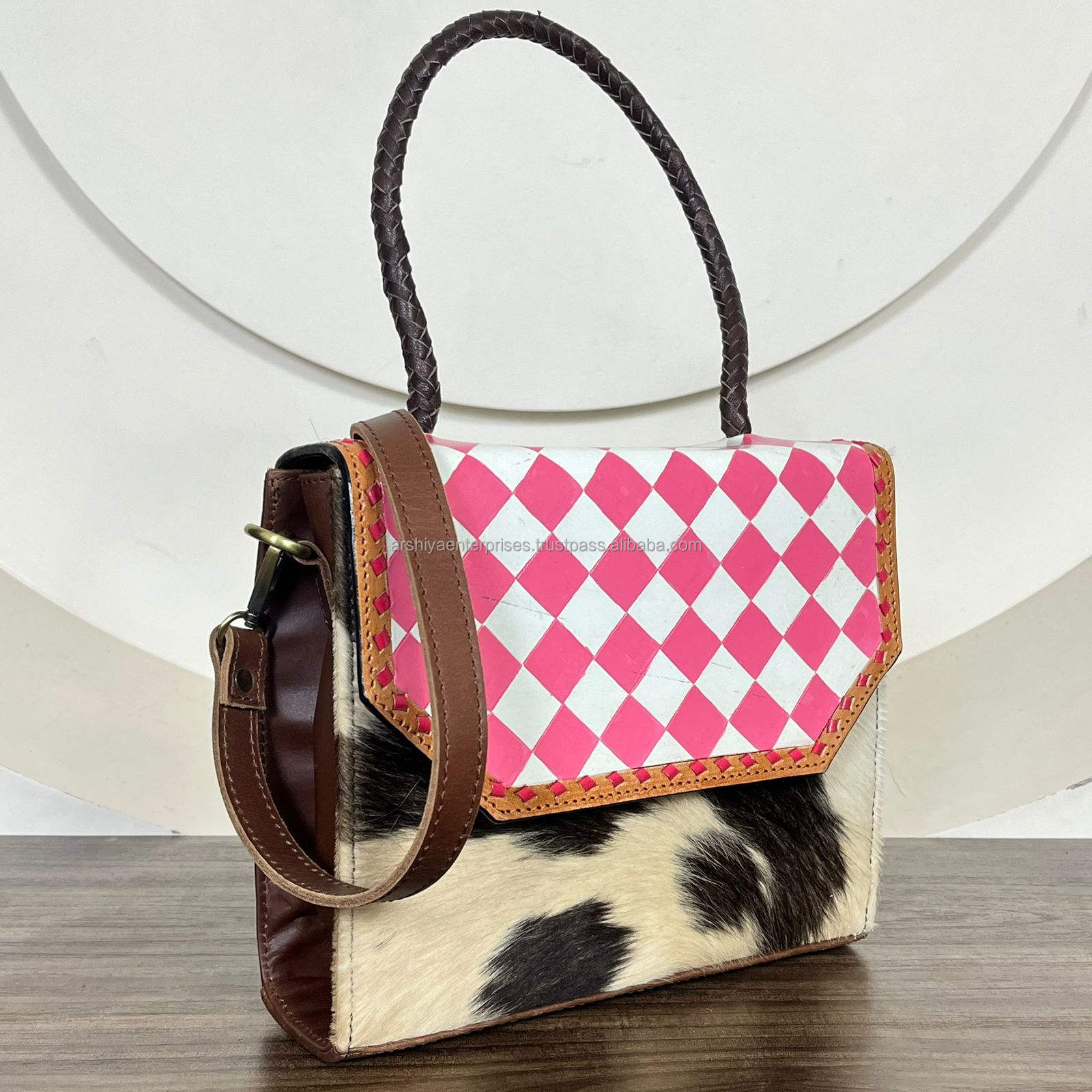 Brown With Pink Checkered